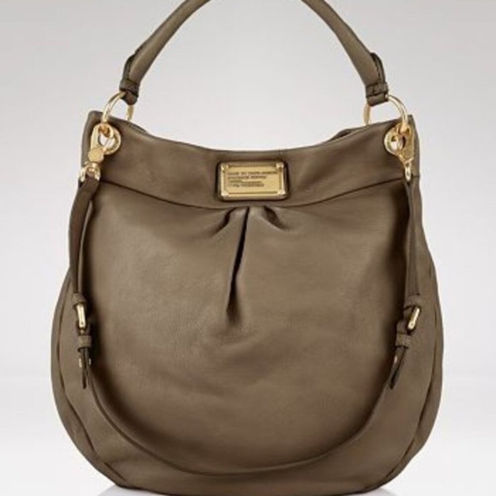 Marc BY Marc Jacobs Classic Q Hillier gray Leather Hobo Hand Or Shoulder Bag